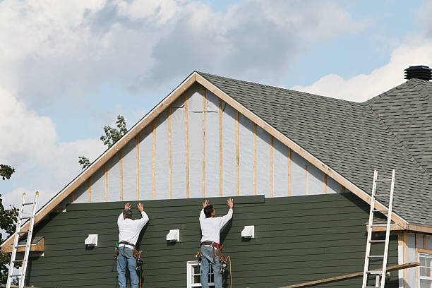 Professional Siding Contractor technician working in Rebuck, PA